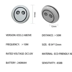 Định vị không dây Hy Tag 4 Thông số định vị không dây hy tag siêu nhỏ pin dùng 1 năm