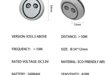 Định vị không dây Hy Tag 5 Thông số định vị không dây hy tag siêu nhỏ pin dùng 1 năm